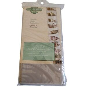 Closet Complete 10 Shelf Hanging Shoe Organizer‎ Convenient Space Saving Clear